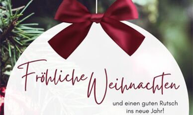 Christbaumkugel mit Schleife